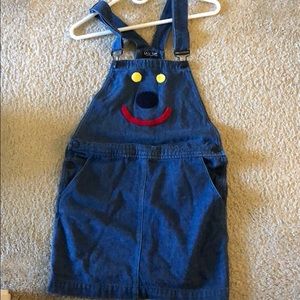 Lazy Oaf smiley face denim dress